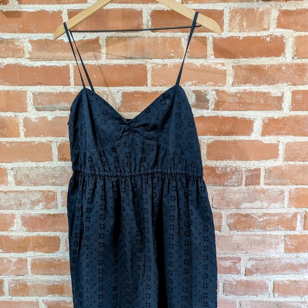 J. Crew Midnight Blue Mini Dress Eyelet